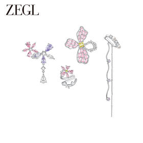 【ZEGL耳妆盘】印象花园系列繁花耳环耳夹女无耳洞耳骨夹小众耳饰