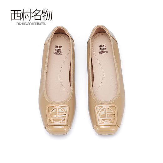 西村名物2024春夏新品真皮设计感休闲平底玛丽珍鞋浅口单鞋X24AE10471 商品图2