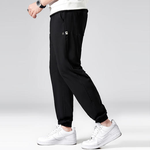 【新款DMH】大依优型大码束脚松紧腰休闲运动裤卫裤休闲裤加肥加大运动300斤长裤胖子裤子 商品图1