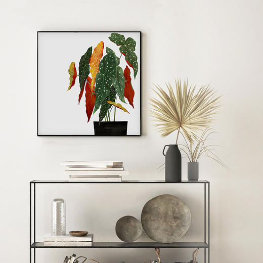 多喜爱布艺装饰画 美好寓意绿植系列波点女王cs 商品图3