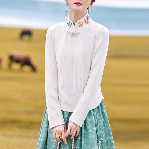 裁缝学苑AQ237国风刺绣打底衫纸样女装新中式针织上衣版型裁剪 商品图5