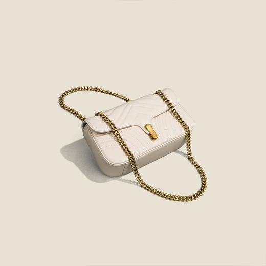 Viney包包2023新款时尚链条包轻奢百搭斜挎包单肩腋下包真皮女包 商品图3