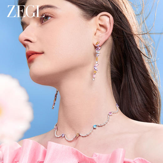 ZEGL设计师印象花园系列甜美爱心项链女精致2024新款锁骨颈链饰品 商品图4