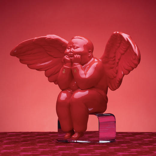 稀奇艺术桌面摆件《双喜天使-龙》限量收藏雕塑 商品图0