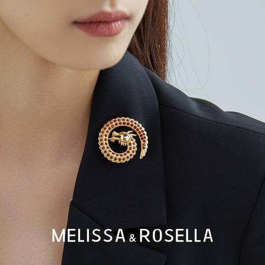 MELISSA&ROSELLALoong系列满钻蟠龙胸针 商品图6