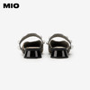 MIO米奥夏季尖头复古珍珠拖鞋圆跟时髦通勤包头拖女鞋M242240401 商品缩略图4