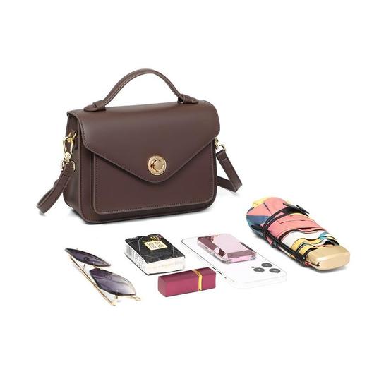 Viney包包女2023新款女包邮差包真皮通勤包高级感百搭单肩手提包bags 商品图3