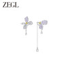 ZEGL设计师印象花园系列繁花朵耳环女耳骨夹2024耳夹蜻蜓蝴蝶耳饰 商品缩略图0