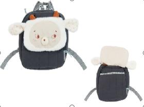 法国moulinroty雨后系列迷云朵小绵羊深灰色（黑色）背包