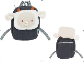 法国moulinroty雨后系列迷云朵小绵羊深灰色（黑色）背包 商品图0