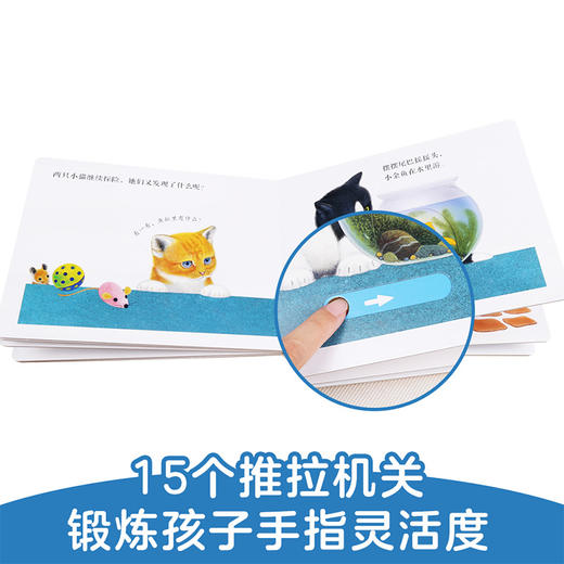 动物朋友手指推拉书 共3册 阿曼达·伍德 著 幼儿启蒙 商品图3