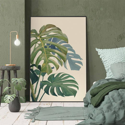 多喜爱布艺装饰画 美好寓意绿植系列家大叶大cs 商品图1