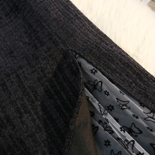 雀说 粗毛呢蝴蝶半身裙女秋冬高腰显瘦遮胯a字裙子4ZF-012902 商品图2