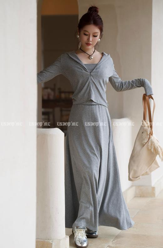 【门店同款】ENJOY春季慵懒风连帽半裙套装 155944786 商品图0