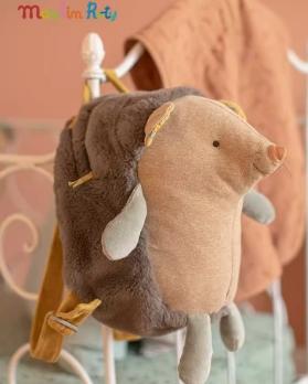 法国moulinroty三只邦尼兔系列灰/ 刺猬儿童背包 商品图1