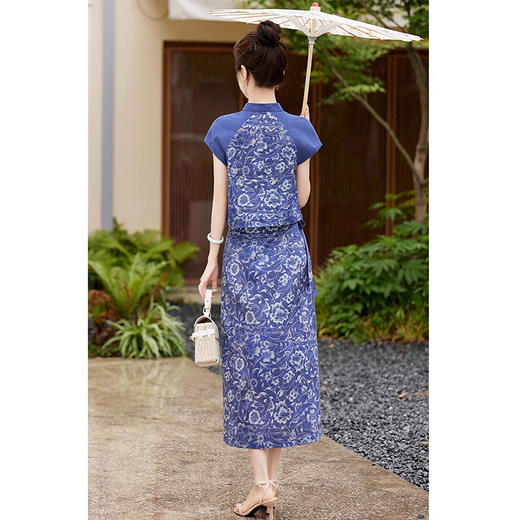 裁缝学苑AX174改良旗袍苎麻中式立领小衫半裙新款国风包臀裙套装纸样打板 商品图3