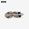 MIO米奥夏季尖头低圆跟时装凉鞋珍珠蝴蝶结通勤凉鞋女M242240406 商品缩略图2