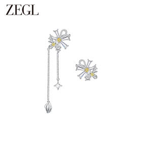 ZEGL设计师雏夏系列小雏菊蜜蜂耳环耳夹无耳洞女新款耳骨夹耳饰品