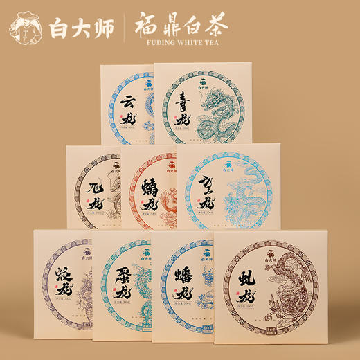 白大师福鼎白茶正宗高山2012年至2020年寿眉龙年纪念饼9饼2700g 商品图4