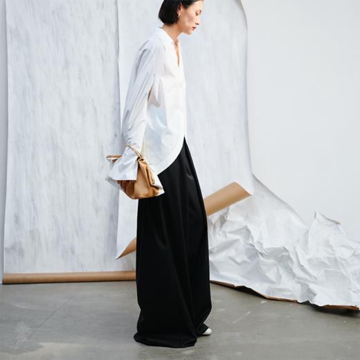 【张天爱同款】LIYIHAN腰部扣袢阔腿裤Y241K09290 商品图1