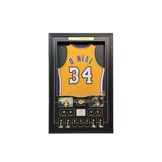 收藏系列 奥尼尔 湖人队34号黄色球员版 亲笔签名球衣 商品图0