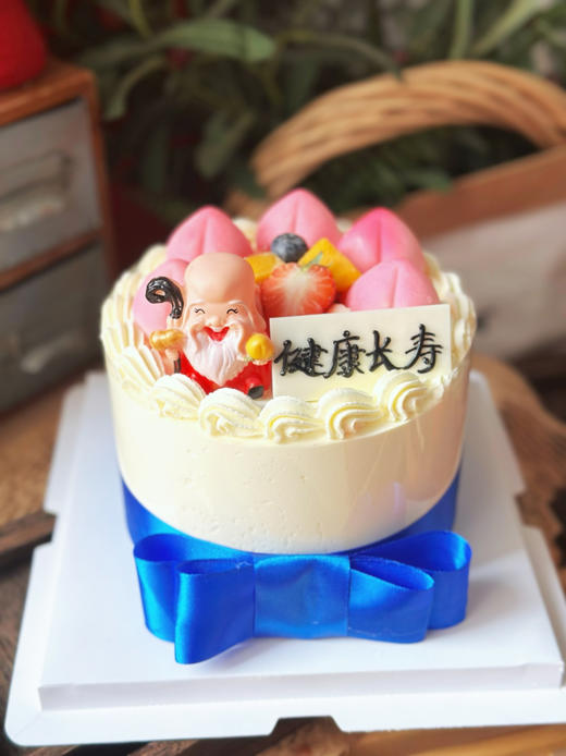 寿星“拦”蓝丝带，吉祥蓝色寓意把一切不好的都拦在外面，如有特殊需求或者配饰更换，可以私信客服小妹 商品图9