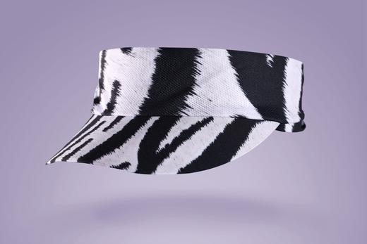 严素空顶帽 虎纹/斑马纹止汗带头巾空顶帽快干透气短檐健身跑步徒步严素态度 商品图0