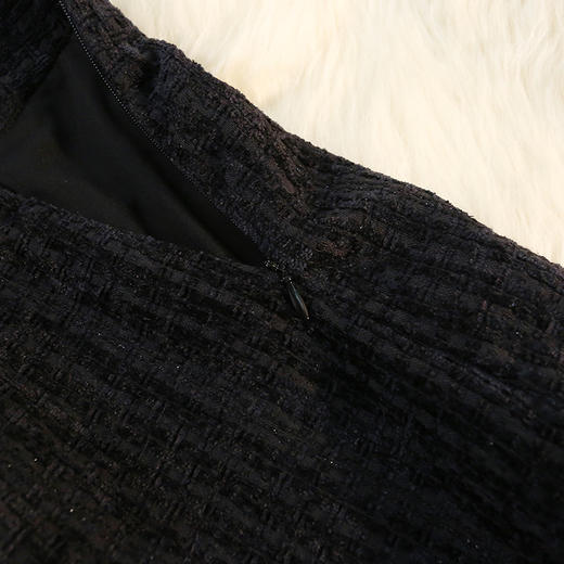 雀说 粗毛呢蝴蝶半身裙女秋冬高腰显瘦遮胯a字裙子4ZF-012902 商品图3