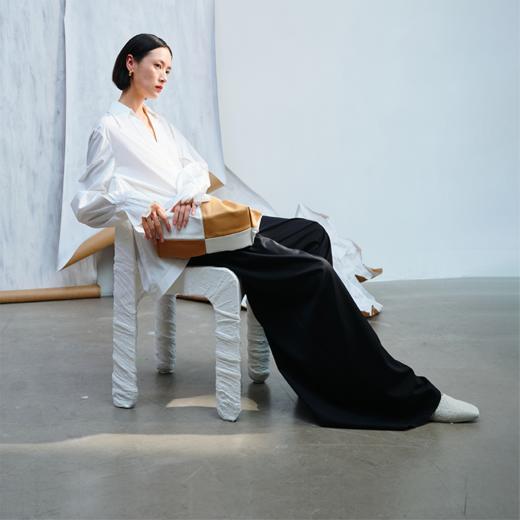 【张天爱同款】LIYIHAN腰部扣袢阔腿裤Y241K09290 商品图3