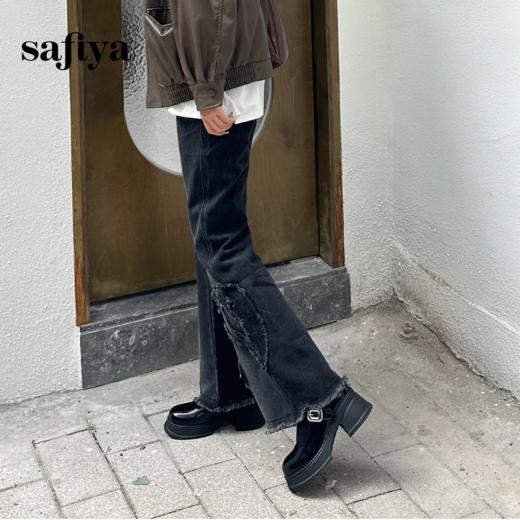 Safiya/索菲娅2024春季学院风配裙子甜酷粗高跟厚底JK玛丽珍鞋 SF41112405 商品图2