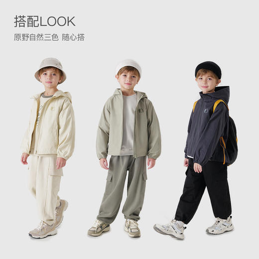 马克珍妮春装新款 男童户外风宽松连帽外套230357 商品图2