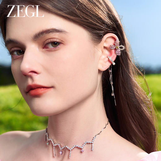 【ZEGL耳妆盘】印象花园系列繁花耳环耳夹女无耳洞耳骨夹小众耳饰 商品图6