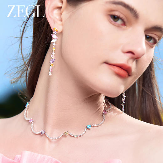 ZEGL设计师印象花园系列甜美爱心项链女精致2024新款锁骨颈链饰品 商品图2