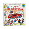 英文原版绘本 Richard Scarrys a Day at the Fire Station 消防站的一天 儿童启蒙阅读训练英语辅导提升阅读能力图画故事书 商品缩略图0