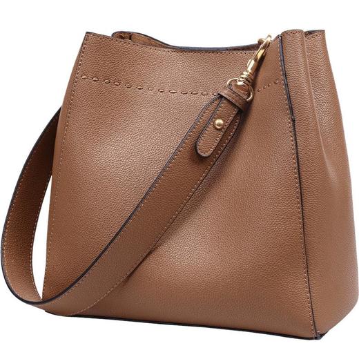 Viney包包2023新款潮时尚真皮水桶包女单肩斜挎包百搭通勤女包 商品图4