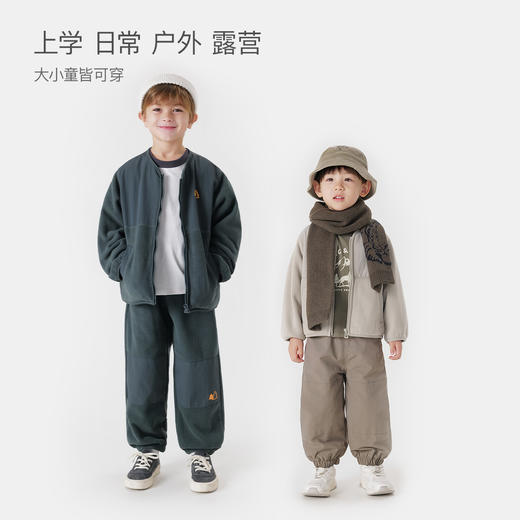 【山系户外】马克珍妮男女童拼接摇粒绒外套春秋装241153 商品图3