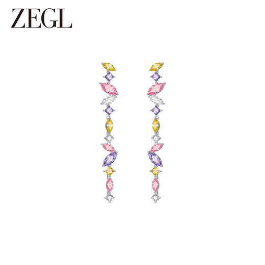 ZEGL设计师印象花园系列长款甜美耳环女小众独特耳钉925银针耳饰 商品图0