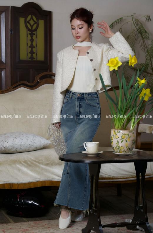 【门店同款】ENJOY春季重工亮片小香短外套 156097144 商品图0