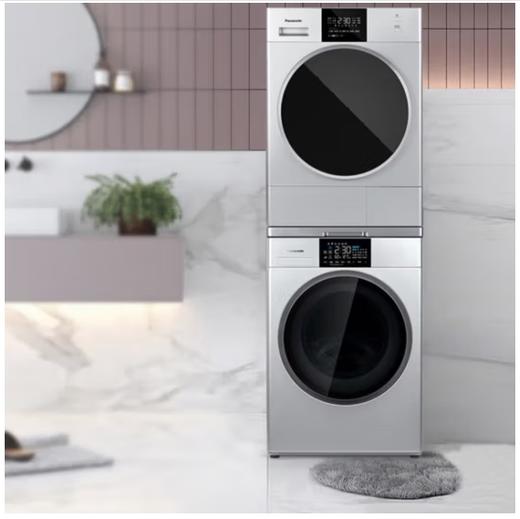 松下XQG100-E155+NH-EH1013（252040）奕仕系列10KG滚筒单洗+10KG热泵干衣机 XQG100-E155+NH-EH1013 商品图0
