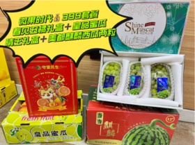 春见丑橘礼盒+皇品蜜瓜+晴王礼盒+美都麒麟西瓜2粒套餐