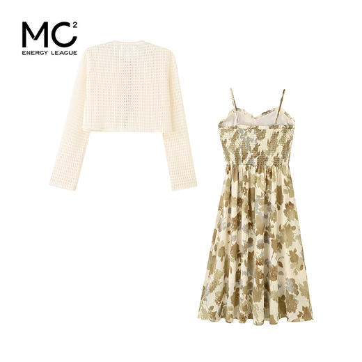 吊带碎花连衣裙+镂空披肩-66012S4212549 商品图4