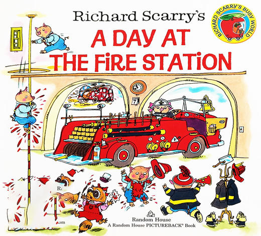 英文原版绘本 Richard Scarrys a Day at the Fire Station 消防站的一天 儿童启蒙阅读训练英语辅导提升阅读能力图画故事书 商品图2