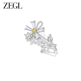 ZEGL设计师雏夏系列雏菊蜜蜂胸针高档女胸花别针花朵小众领针配饰