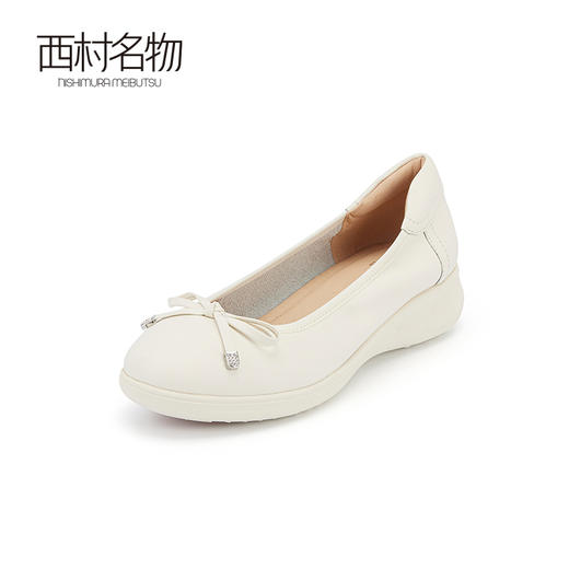 西村名物2024春季新品真皮轻质舒软浅口单鞋休闲时尚单鞋女X24AE10691 商品图1
