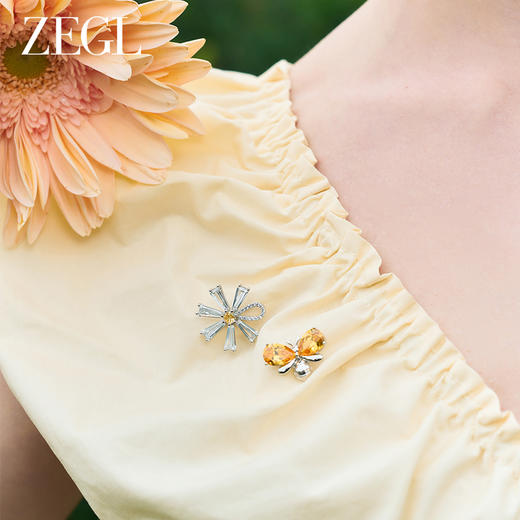 ZEGL设计师雏夏系列花朵雏菊胸针高档女胸花别针2024新款蜜蜂领针 商品图3