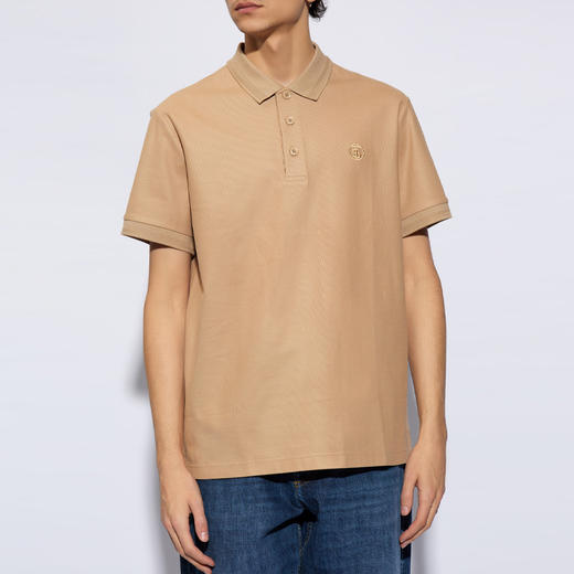 【二】BURBERRY 巴宝莉 男士TB专属标识刺绣棉质短袖polo衫 卡其色 8083157 A7405 商品图1