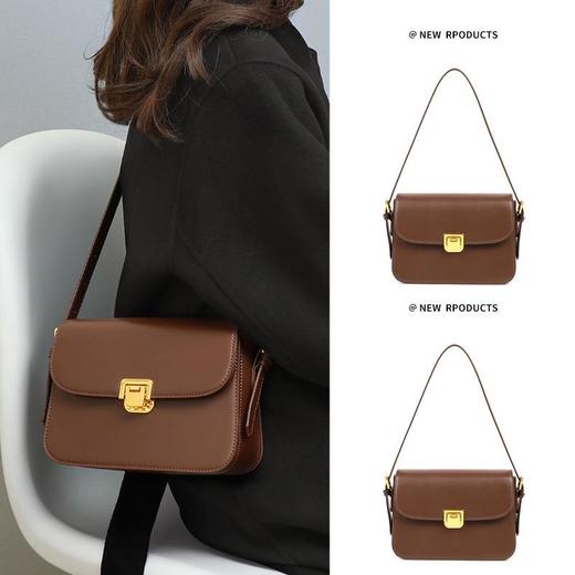 Viney包包女包2023新款斜挎包秋冬豆腐包真皮腋下包通勤单肩小包 商品图0