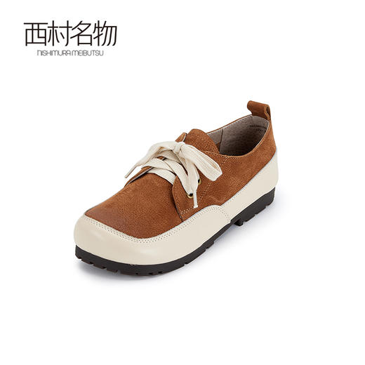 西村名物2024春季新品森系仙女鞋平底真皮时尚休闲鞋女鞋X24AM10361 商品图1