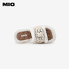 MIO米奥夏季低跟拖鞋方扣钻饰舒适慵懒一字拖毛毛拖女M243131920 商品缩略图2