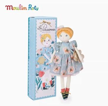 法国moulinroty巴黎女孩系列白玫瑰小姐限量版 41 厘米法国面料娃娃礼盒装 商品图0